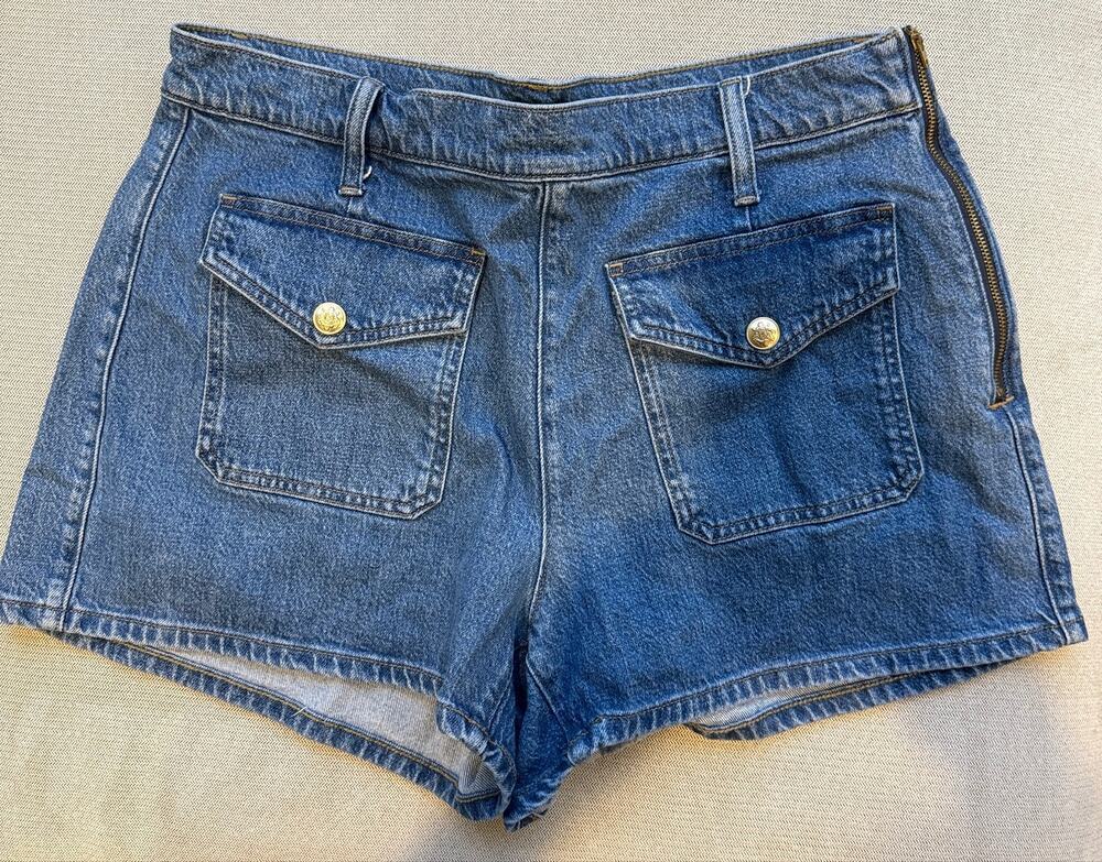 J. Crew Denim Sailor Shorts Gold Buttons Women’s 31 EUC